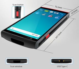 Apoio Handheld 4G Wifi Bluetooth do leitor do IOS Android 7,0 RFID de Scanne do código de barras de PDA