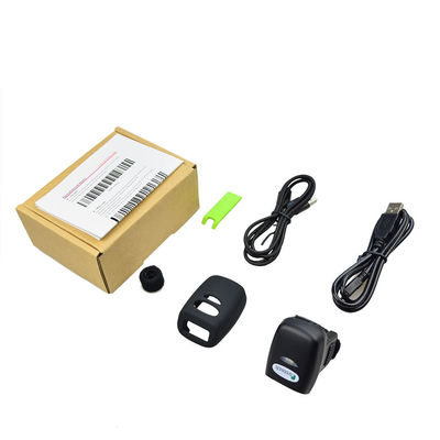 varredor de código de barras dedo sem fio wearable do varredor do código de barras do bluetooth do leitor do código de barras do 2d mini para o PC da tabuleta do androide