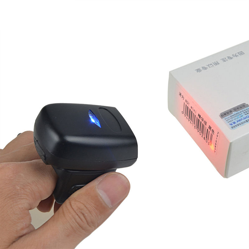 varredor de código de barras dedo sem fio wearable do varredor do código de barras do bluetooth do leitor do código de barras do 2d mini para o PC da tabuleta do androide